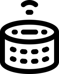 smart speaker line icon. Clean and minimalist vector icon for websites, mobile apps, presentations, and logos. Fully scalable and customizable for any project.