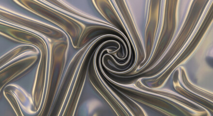 Warped Prismatic Fabric with Liquid Metal Sheen