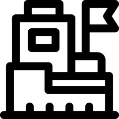 company goals line icon. Clean and minimalist vector icon for websites, mobile apps, presentations, and logos. Fully scalable and customizable for any project.