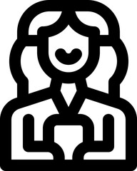 secretary line icon. Clean and minimalist vector icon for websites, mobile apps, presentations, and logos. Fully scalable and customizable for any project.