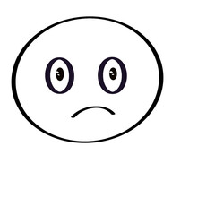 sadly face icon vector