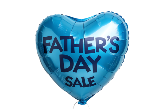 glossy blue heart shaped balloon fathers day love