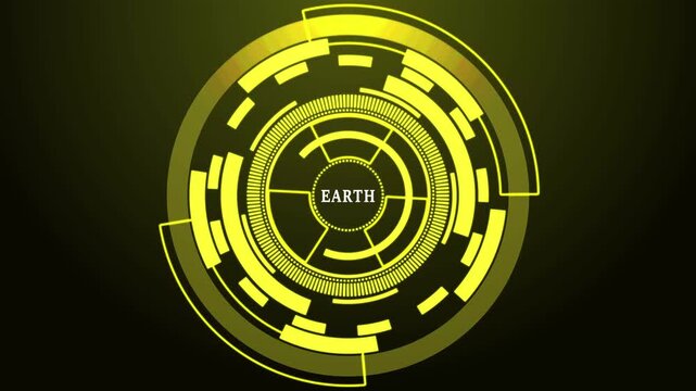 Abstract motion earth HUD user interface background.cyber circuit future technology concept.Futuristic hud interface element. Abstract geometric background.