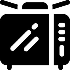 television glyph icon. Strong and solid vector icon for websites, mobile interfaces, presentations, and visual branding. High quality and easy to edit.