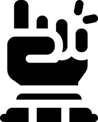 hand glyph icon. Strong and solid vector icon for websites, mobile interfaces, presentations, and visual branding. High quality and easy to edit.