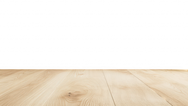 A clean and minimalistic interior space featuring light wooden flooring and a blank white wall. ideal for products or as a backdrop for photography