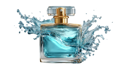 perfume bottle isolated on white