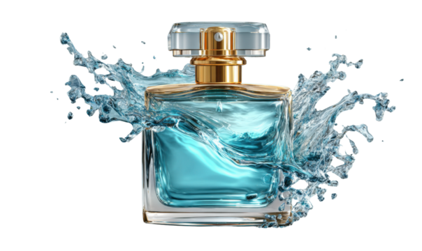 perfume bottle isolated on white