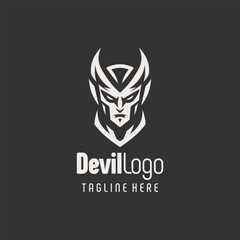 Vintage Dark Devil Logo Emblem