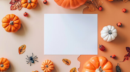 Obraz premium White blank Halloween card