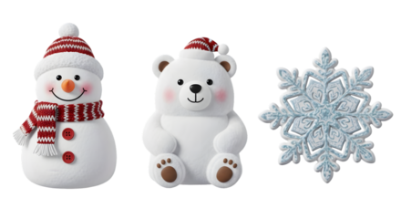 snowman on white background