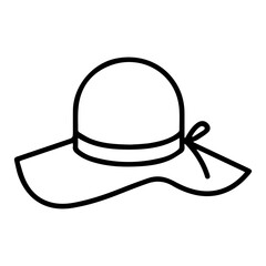 Outline Summer Sun Hat
