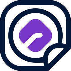 sticker duotone icon. Sleek and modern vector icon for websites, mobile apps, marketing materials, and corporate design. Fully scalable and ready to use.