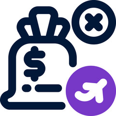 remove budget duotone icon. Sleek and modern vector icon for websites, mobile apps, marketing materials, and corporate design. Fully scalable and ready to use.