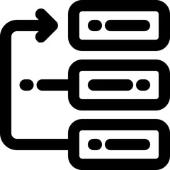 workflow line icon. Clean and minimalist vector icon for websites, mobile apps, presentations, and logos. Fully scalable and customizable for any project.