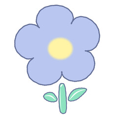 Blue flower icon vector