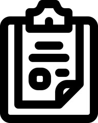 clipboard line icon. Clean and minimalist vector icon for websites, mobile apps, presentations, and logos. Fully scalable and customizable for any project.