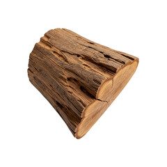 Wooden log showcasing natural beauty and potential for crafting