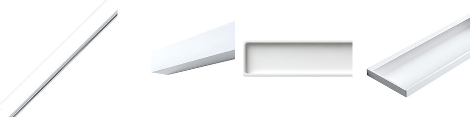 Fototapeta premium Minimalist White Rectangular Shapes: Abstract, Modern, Geometric