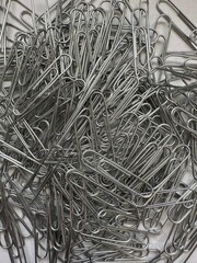 pile of metal paper clips