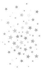 Obraz premium Grey stars scattered on white background
