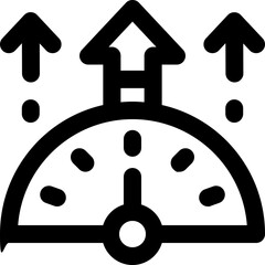 performance line icon. Clean and minimalist vector icon for websites, mobile apps, presentations, and logos. Fully scalable and customizable for any project.