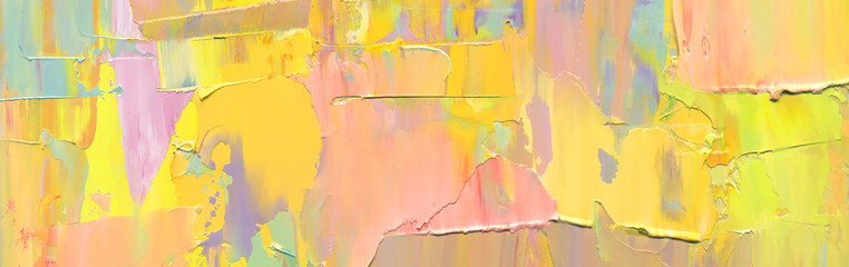 Positive color oil paint texture as abstract background, wallpaper, pattern with highly detailed.
