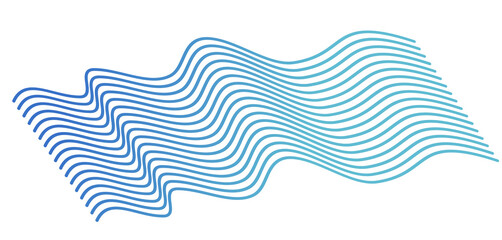 Gradient Wavy Line Abstract Background Design, Colored Curved Wave Pattern for Modern Decoration