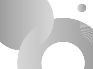 円 合体 融合 グレー背景