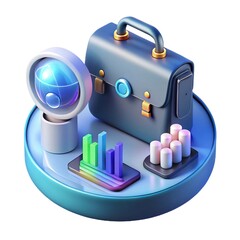 Flat vector infographic of technology ai concept