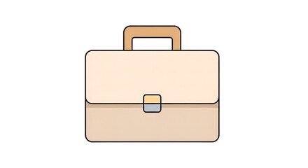Simple illustration of a classic briefcase or portfolio bag