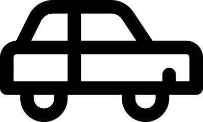 car line icon. Clean and minimalist vector icon for websites, mobile apps, presentations, and logos. Fully scalable and customizable for any project.