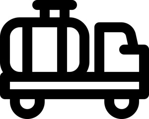 tank truck line icon. Clean and minimalist vector icon for websites, mobile apps, presentations, and logos. Fully scalable and customizable for any project.