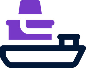 ship duotone icon. Sleek and modern vector icon for websites, mobile apps, marketing materials, and corporate design. Fully scalable and ready to use.