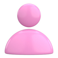 User icon. Account icon. 3D illustration.