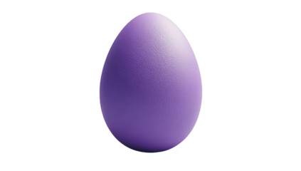 A smooth. glossy purple egg stands prominently against a minimalist white background. evoking a sense of mystery and creativity. perfect for Easter-themed designs or artistic projects