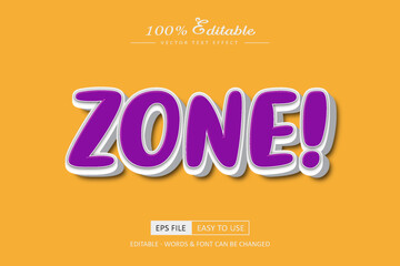 Purple zone editable text effect