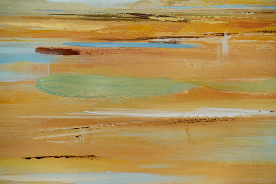 Abstract Hand-painted Art Background on Canvas