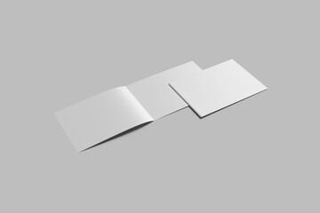 Blank A5 landscape bifold brochure mockup