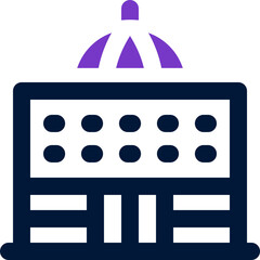 city hall duotone icon. Sleek and modern vector icon for websites, mobile apps, marketing materials, and corporate design. Fully scalable and ready to use.