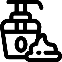 lotion line icon. Clean and minimalist vector icon for websites, mobile apps, presentations, and logos. Fully scalable and customizable for any project.