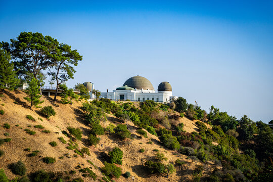 USA, California, Los Angeles, Hollywood Hills, Griffith Observatory, views and landscapes to the Downtown