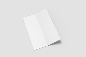 Vertical Bifold Brochure Mockup with Clean Layout