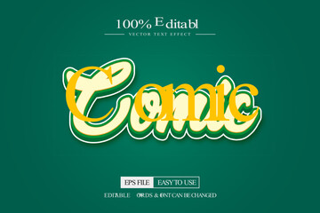 Comic editable text effect