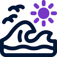 sea duotone icon. Sleek and modern vector icon for websites, mobile apps, marketing materials, and corporate design. Fully scalable and ready to use.