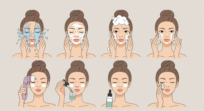 Skincare Routine Steps A woman's guide to washing and treating her face