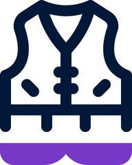 life vest duotone icon. Sleek and modern vector icon for websites, mobile apps, marketing materials, and corporate design. Fully scalable and ready to use.