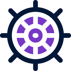 Obraz premium rudder duotone icon. Sleek and modern vector icon for websites, mobile apps, marketing materials, and corporate design. Fully scalable and ready to use.