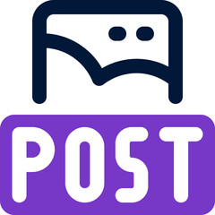 post duotone icon. Sleek and modern vector icon for websites, mobile apps, marketing materials, and corporate design. Fully scalable and ready to use.