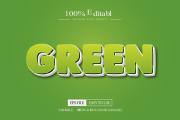 Green text effect editable text effect